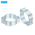 thumbnail image 3 of Unique Bargains 30 Pack 15-18mm Double Ear Hose Clamp, Galvanized Steel Crimp Rings, 3 of 6