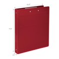 thumbnail image 4 of Carstens Presse-Papiers Style Livre Robuste avec Couvercle, 2 Pinces – Rouge Brique, 4 of 4