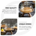 TUIBELY Glass Cake Dome Cover Serving Tray 22.5cm Butter Tray