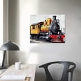 thumbnail image 3 of Nawypu Watercolor Train Print Steam Locomotive Paintings Canvas Wall Art Transportation Locomotive Poster Canvas Nursery Artwork Ready to Hang Home Playroom Decor (Yellow), 3 of 4