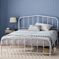 thumbnail image 3 of Zinus Heidi 42.5 inch Metal Platform Bed Frame with Headboard, White, Queen, 3 of 9