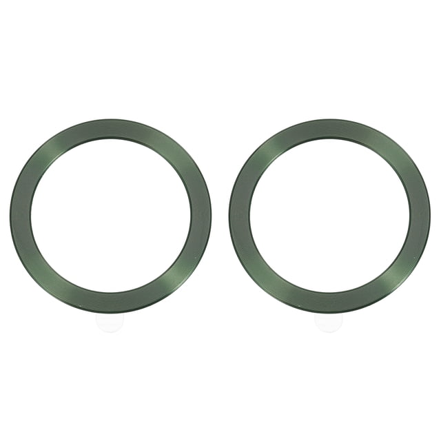Uxcell Universal Metal Ring Sticker Wireless Magnetic Charger Magnet Ring Stickers 56x1 Mm(ODxT) for Phone Case for All Cellphones, 2 Pack, Light Green