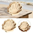thumbnail image 1 of Seashell Shaped Wooden Decorative Storage for Jewelry Trinkets and Home Desktop Display, 1 of 6