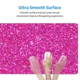 thumbnail image 5 of Bingfone Rose Red Glitter Large Gaming Mouse Pad,Extended Desk Mousepad With Stitched Edges,Non-Slip Base,Water Resist Keyboard Pad For Gamer, Office & Home, 29.5 X 16 In, 5 of 9