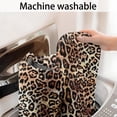 thumbnail image 5 of Brown and Black Leopard Print Bathroom Rugs Mat,Non Slip Microfiber Bathroom Rug,Rubber Backing,Soft Bathroom Mats for Bathroom Floor,Tub and Shower,17x27in(43x68cm), 5 of 5