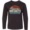 thumbnail image 3 of Inktastic Zebra Safari Animal Sunset Long Sleeve Youth T-Shirt, 3 of 5