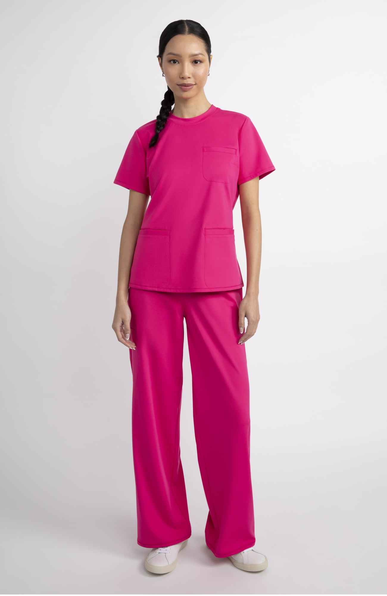 Gildan Women’s Crew Neck Scrub Top, 2-Way Stretch, Sizes XS-2XL