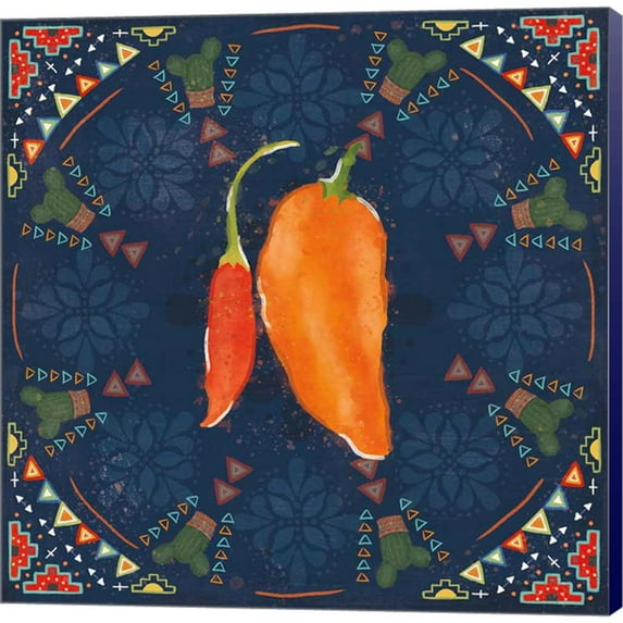 Great Art Now Tex Mex Fiesta VI Dark by Veronique Charron, Canvas Wall Art, 24W x 24H