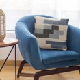 thumbnail image 6 of Plutus Brands Blue Plutus Blocks Stripe Luxury Throw Pillow 24 in x 24in, Double Sided 24" x 24", 6 of 9