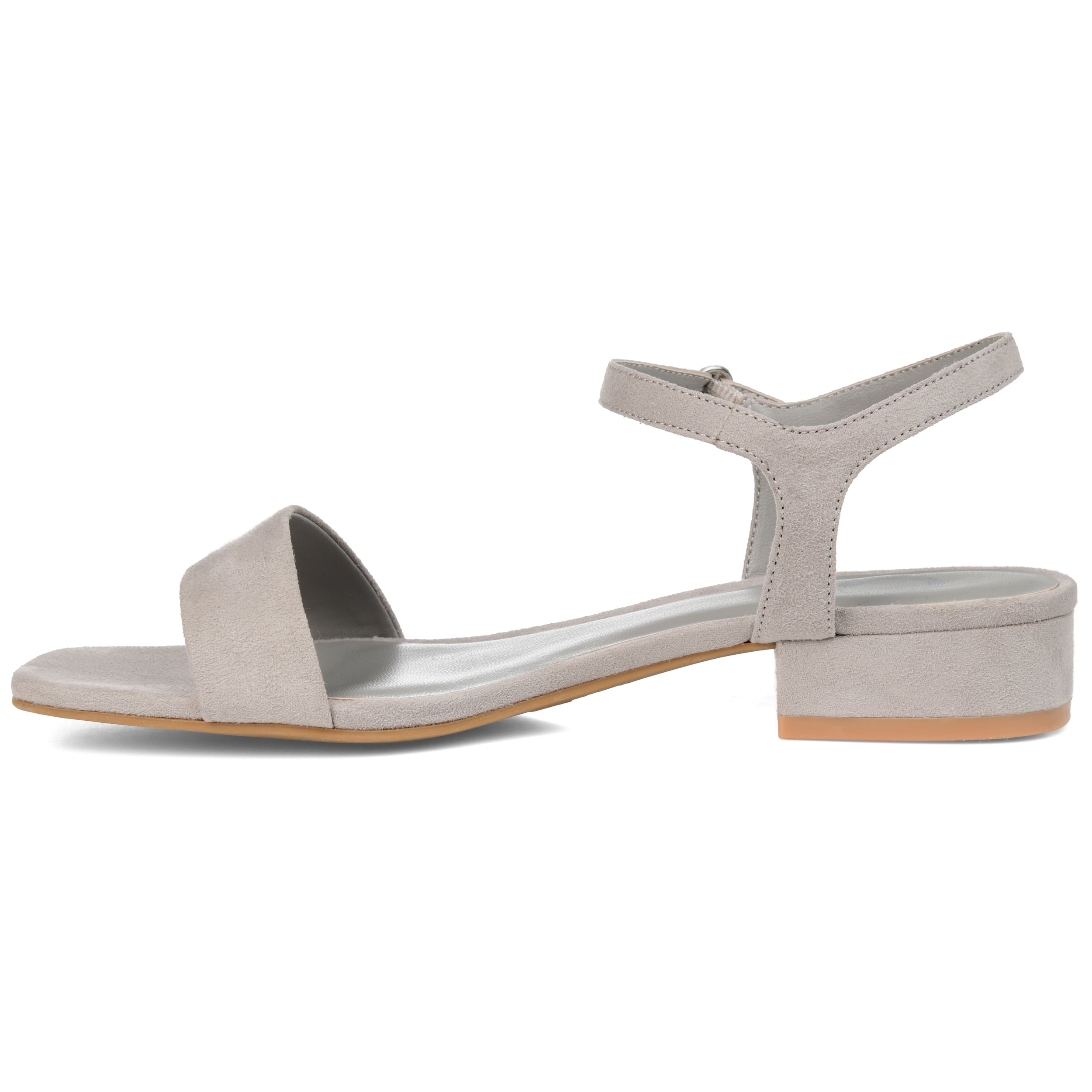 Journee Womens Beyla Open Square Toe Flat Sandals