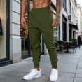 thumbnail image 5 of Havenx Sweatpants for Men Tapered Legs Drawstring Jogging Pants with Pockets Elastic Waist Open Bottom Sweatpant Athletic Comfy Y2k Fall Winter Loose Fit Trousers,Camouflage Green L, 5 of 8