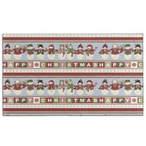 Red and Green Christmas Snowman Pattern Door Rugs,Washable Non Slip Door Mats Indoor,Decorative Door Mats,Entry Mat Indoor for Entrance,Bedroom,Kitchen,Bathroom,17"x30"