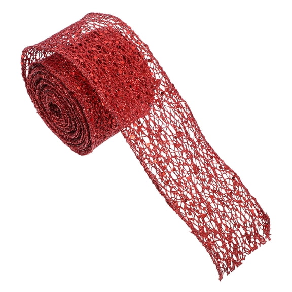 POPETPOP Durable Red Ribbon with Wire Edge for Wedding and Holiday Party Decoration