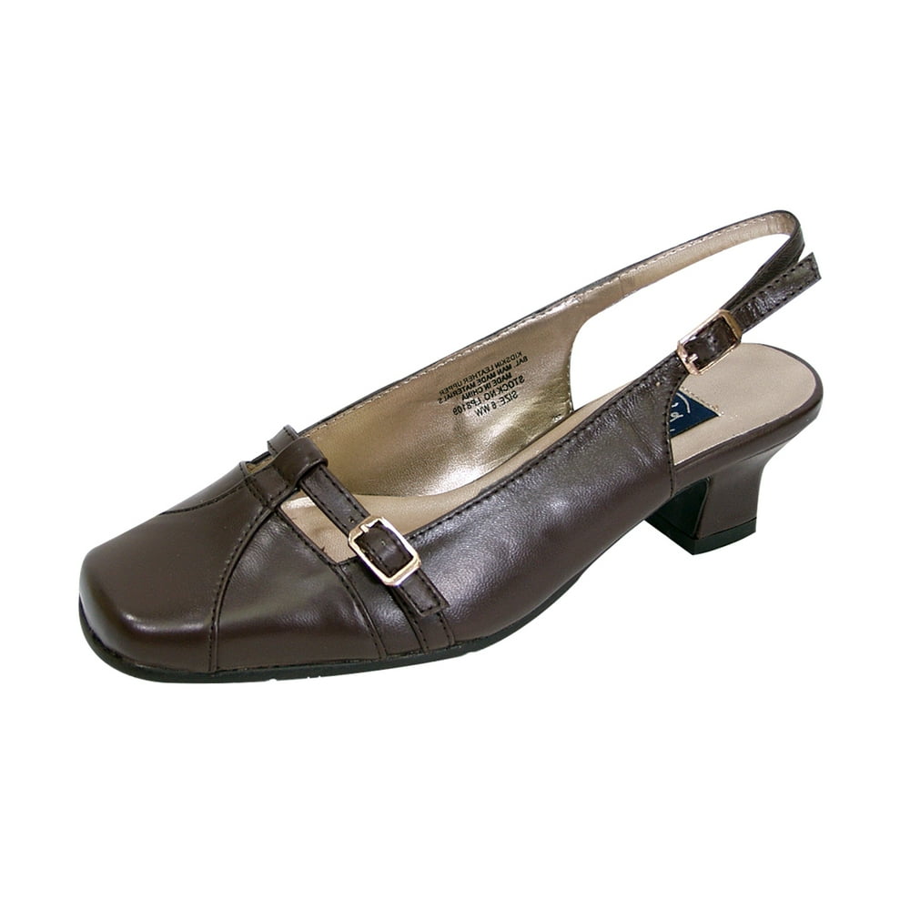 square toe sling backs