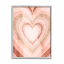 Stupell Home Décor Industries Retro Pink Heart Kaleidoscopic Pop Pattern, 24 x 30, Designed by Daphne Polselli