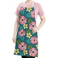 thumbnail image 5 of Pioneer Flower Floral Print Pattern Apron for Women and Men, Cotton Linen Waterproof with Pockets, Adjustable, 33x27 Inch for Kitchen, Gardening, BBQ, Salon, 5 of 6