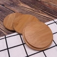thumbnail image 1 of Tapas de bambú decorativas naturales, cubierta creativa a prueba de polvo, cubierta de taza de silicona de madera, realza la belleza y la funcionalidad de su mesa, perfecta para mantener las bebidas, 1 of 8