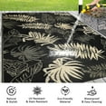 thumbnail image 5 of Aonewoe Outdoor Plastic Straw Rug 6x9 Waterproof Patio Rug Reversible Indoor Outdoor Rugs Outside Carpet for RV, Picnic, Backyard, Deck, Balcony, Porch, Beach, Black & Brown, 5 of 9