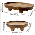 thumbnail image 2 of Bandeja de madera redonda de madera pedestal de pie decorativo para la exhibición Ounter mesa de centros de mesa de entrada de mesa de cocina de granja de mesa 1pc Características:, 2 of 7