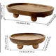 thumbnail image 2 of Bandeja de madera redonda de madera pedestal de pie decorativo para la exhibición Ounter mesa de centros de mesa de entrada de mesa de cocina de granja de mesa 1pc Características:, 2 of 7
