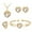 White, variant on Pgeraug gifts for women Four-piece Alloy Love Gemstone Diamond Earring Necklace Bracelet Ring Set The Jewelry Green