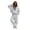 Gray, variant on Tqcoqu Women's Oversized Zip Up Hoodie Tracksuit Set, Long Sleeve Hooded Jacket & Elastic Waist Pocket Wide Leg Pants Casual 2 Piece Outfit