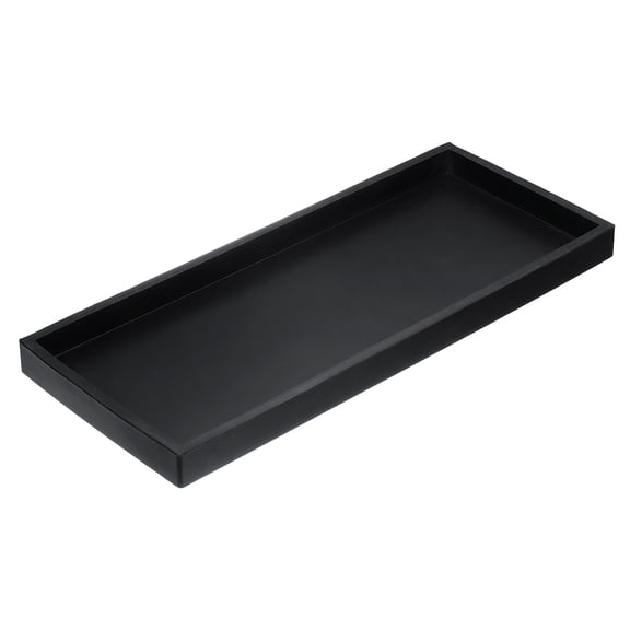 Bathroom Vanity Tray, 11.8"x5" Silicone Soap Dispenser Trays, Black