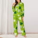 thumbnail image 2 of Fotbe St Patrick's Day7 Conjunto de Pijama de Manga Larga para Mujer con Estampado, Ropa de Dormir de 2 Piezas, Conjunto de Casa Suave y Cómodo con Bolsillos-Small, 2 of 7
