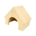 thumbnail image 2 of Serenable Hamster Wood House Wood Pets Habitat Hut Hideaway Hide Supplies Wooden Toy Pet House for Lemmings Gerbils Mice Syrian Hamsters L, 2 of 9