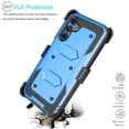 thumbnail image 3 of Ebizware Samsung Galaxy A16 5G Case with [Built-in Screen Protector] and Swivel Holster Belt Clip, Military Grade Heavy Duty Protective Defender Kickstand Phone Case Cover for Galaxy A16 5G - Blue, 3 of 10