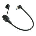 thumbnail image 2 of Cable de extensión de datos de impresión USB tipo B 3.0 macho a hembra, resistente al agua, montaje en panel en ángulo de 90 grados, cable de impresora USB, 2 of 12