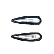 No Boundaries Women's Glasstone Hair Clip Set, 2 Pack, Black