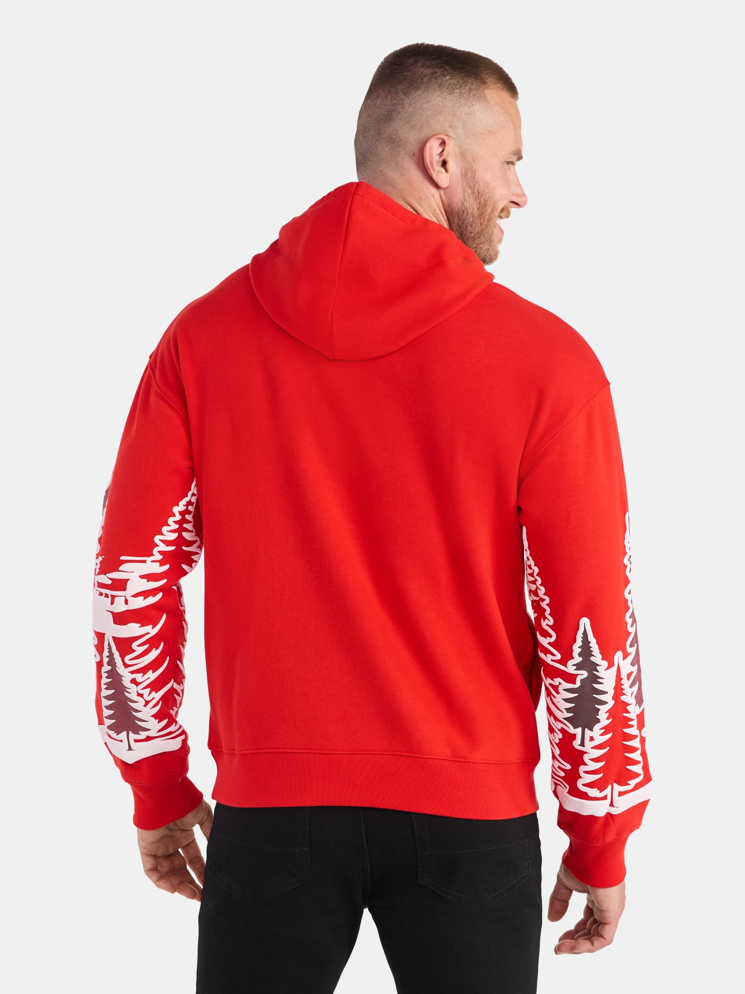 Disney Mickey Mouse Apres Ski Men's and Big Men's Graphic Hoodie Emboridered Sweatshirt, Sizes S-3XL