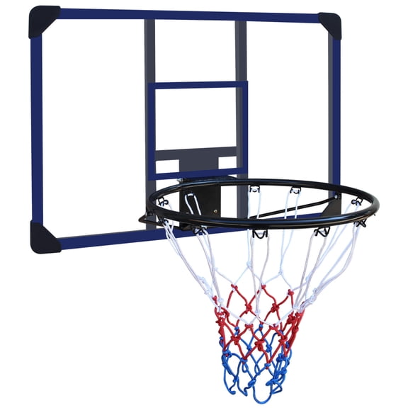 Wall-Mounted Basketball Hoop 35x24" Shatterproof Backboard Foldable Design Durable Metal Construction All-Weather Mesh for Indoor/Outdoor Home Gym Use