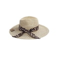 thumbnail image 2 of Gravity Threads Women's Honecomb Shape Crochet Panama Hat with Leopard Band, 2 of 3