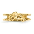 thumbnail image 3 of 14K Yellow Gold Ring Band Toe Dolphins, Size 8, 3 of 4