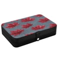 thumbnail image 3 of Leather Jewelry Box Rectangular 8.27x5.5x1.78In Travel Jewelry Storage Earrings Necklace Bracelet Watch Brooch Storage Red Maple Leaf Cute, 3 of 8