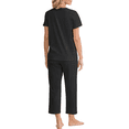thumbnail image 5 of UVN Womens Pajama Sets Short Sleeve Button Down Tops and Capri Pants 2 Piece Outfit Soft Pjs Sleepwear Loungewear with Pockets, 5 of 9