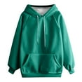 thumbnail image 7 of hotojiny Fall Hoodies for Women Lightweight Long Sleeve Oversized Sweatshirt Loose Fit Solid Warm Tunic Tops with Pockets, 7 of 7