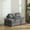 Dark gray, variant on 3-in-1 Portable Folding Sofa Bed, 79" x 52" Sleeper Chair with Pillow & Back Support, Convertible Foldable Mattress for Living Room, Dorm, Apartment, Floor Lounger & Single Bed