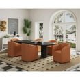 thumbnail image 2 of Manhattan Comfort Anna 19.69" Round Faux Leather Dining Chair in Brown (2 Pc), 2 of 11