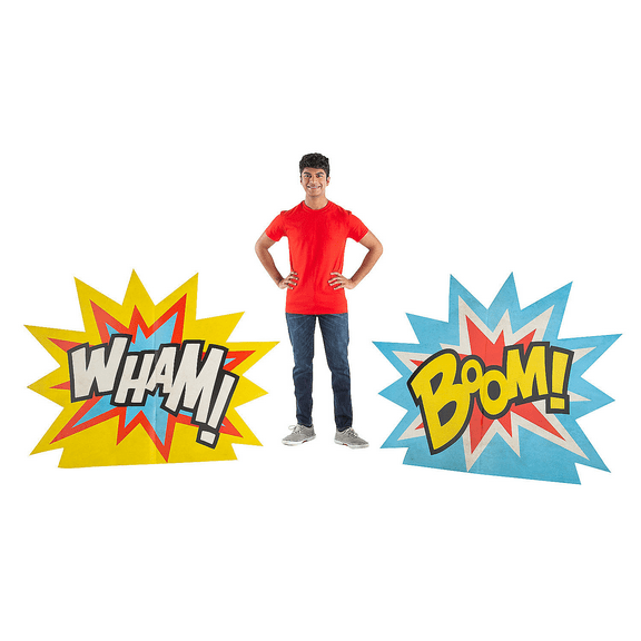 Superhero Explosion Standups 2Pc - Party Decor - 2 Pieces