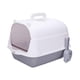 thumbnail image 3 of Caja de arena para gatos con capucha, inodoro completamente cerrado, suministros para mascotas, caja de arena extraíble Gris y, 3 of 8