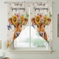 thumbnail image 2 of Spring Cow Swag Valances for Windows 2 Pack, Kitchen Window Curtains 36 Inch Length, Summer Sunflower Botanical Rustic Privacy Swag Curtains for Living Room/Bathroom with Rod Pocket 36"x36", 2 of 8