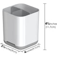 thumbnail image 4 of Linkidea Toothbrush Holders for Bathroom, 3 Slots Toothbrush and Toothpaste Storage Stand Countertop Organizer, Electric Toothbrush Toothpaste Makeup Brush Razor Holder (Grey), 4 of 6