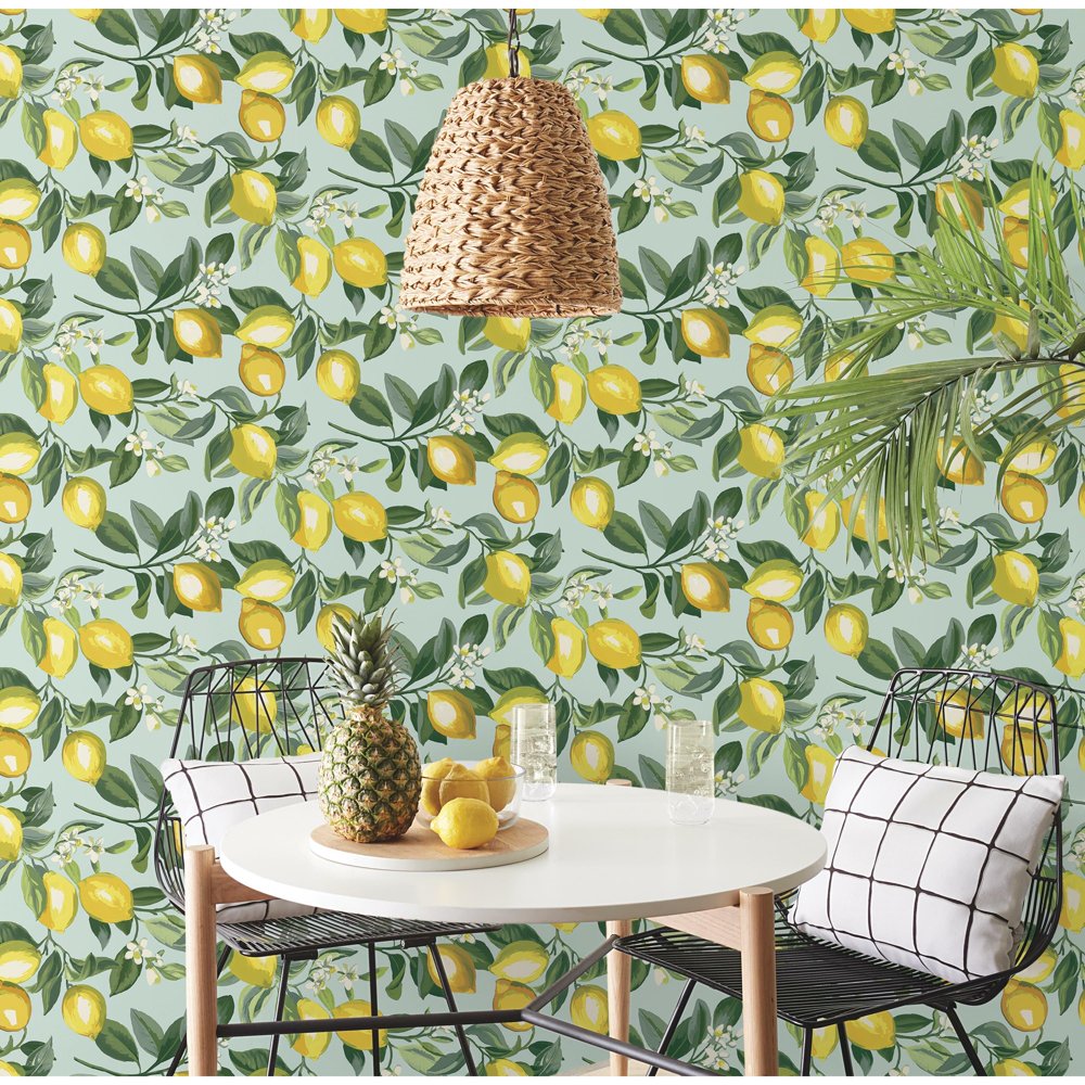 RoomMates Lemon Zest Peel and Stick Wallpaper - Walmart.com - Walmart.com