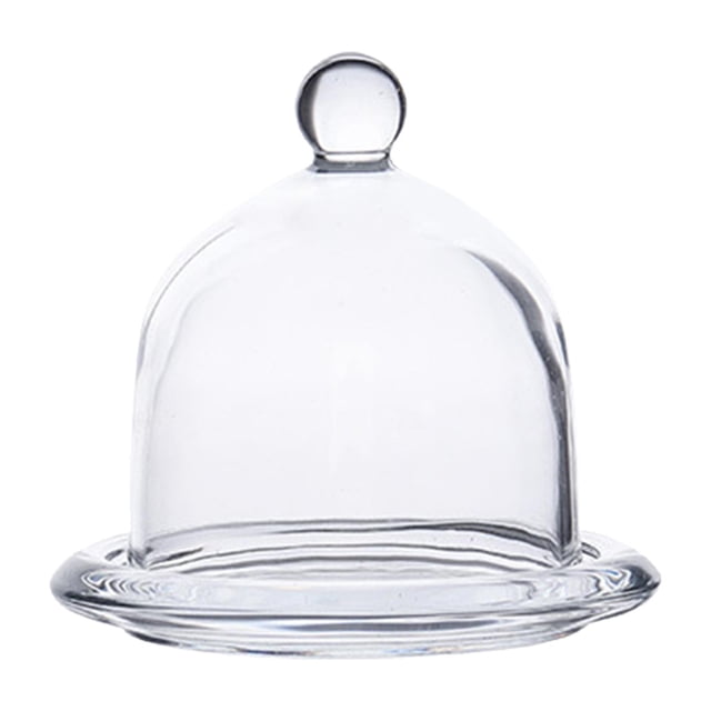 Bandeja de vidrio transparente Sunnimix Puesto de pasteles Talla L