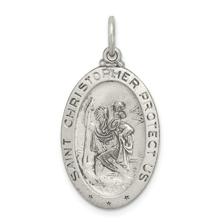 925 Sterling Silver St.Christopher Football Medal Pendant Fine Jewelry Ideal Gifts Fine Jewelry Ideal Gifts Valentine's Day