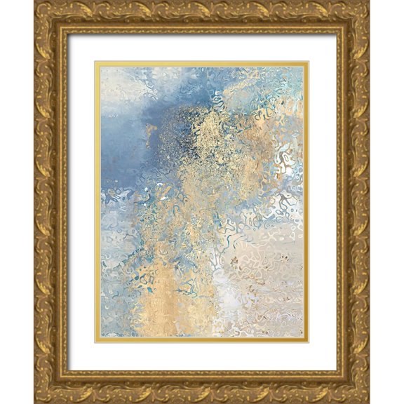 Alpenglow Workshop 12x14 Gold Ornate Wood Framed with Double Matting Museum Art Print Titled - Flowing Stream I