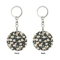 thumbnail image 2 of Naloa Flowers Print Round Keychain Keychain Key Ring, Key Tag, Key Chain Bulk for Gift Accessories (Round), 2 of 7